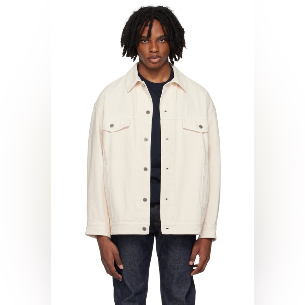 A.P.C. Mens Beige Elvis Denim Jacket Sz S NWT